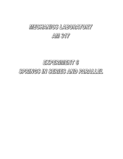 exp 6: springs in series and parallel