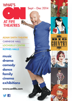 ON at Fife Theatres Autumn 2014