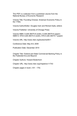 Founding Choices: American Economic Policy in the 1790s