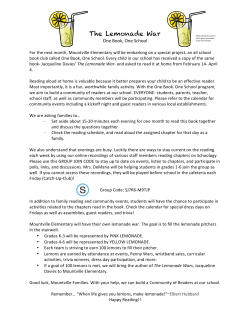The Lemonade War - Hempfield School District