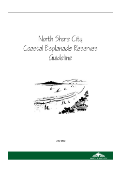 Draft North Shore City Esplanade Reserves and Strips Guidelines