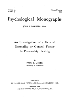 Psychological Monographs