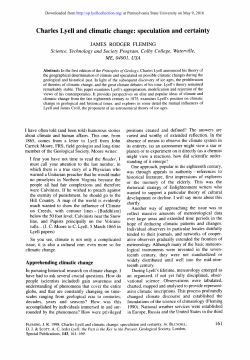 Charles Lyell and climatic change: speculation and