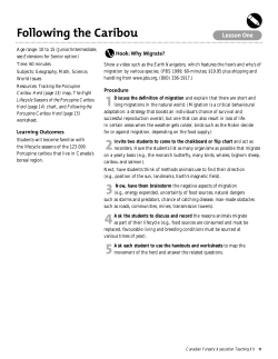 Following the Caribou - Canadian Forestry Association