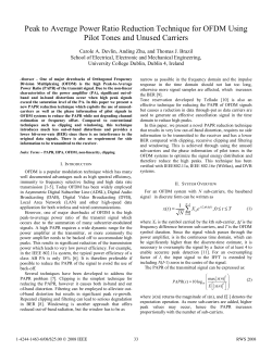 Peak to Average Power Ratio Reduction Technique for OFDM Using