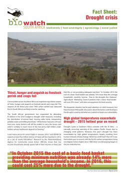 Drought crisis - Biowatch South Africa