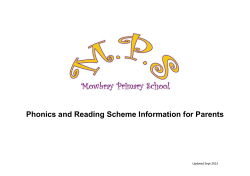 Mowbray Phonics Plan