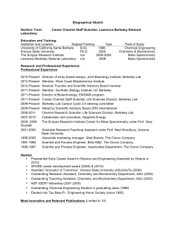Curriculum vitae - Joint BioEnergy Institute
