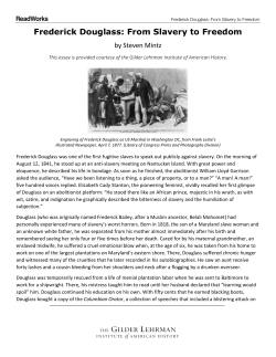 Frederick Douglass: From Slavery to Freedom