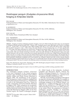 Full Article - Notornis - Ornithological Society of New Zealand