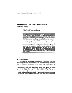 Defensive Gun Uses: New Evidence from a National Survey