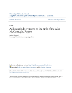 Additional Observations on the Birds of the Lake McConaughy Region