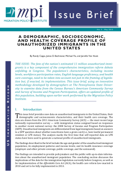 A Demographic, Socioeconomic, and Health Coverage Profile of