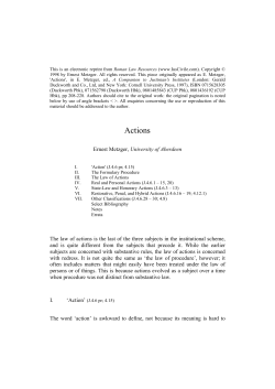 Actions - Roman Law Resources