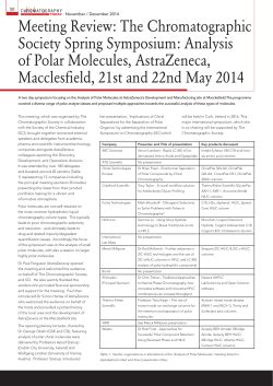 Analysis of Polar Molecules 2014