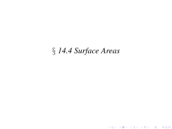 &sect; 14.4 Surface Areas