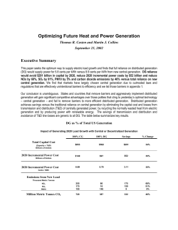 Optimizing Future Heat and Power Generation