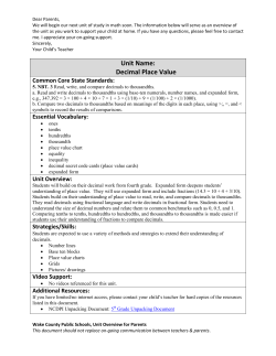 Decimal Place Value