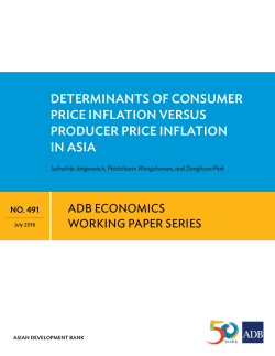 Determinants of Consumer Price Inflation versus Producer Price