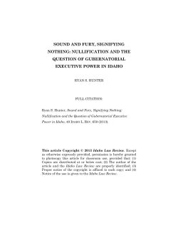 sound and fury, signifying nothing: nullification and the question of