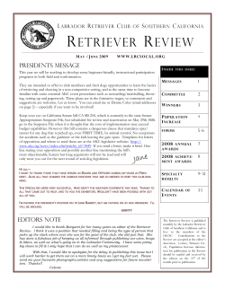 LRCSC RR May_June 2009 DRAFT - Labrador Retriever Club of