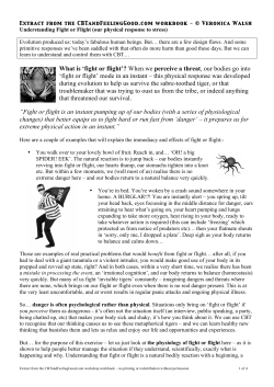 What is `fight or flight`? - Veronica Walsh`s CBT Blog Dublin, Ireland
