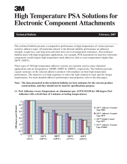 High Temperature PSA Solutions for Electronic Component