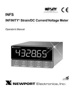 INFINITY&reg; Strain/DC Current/Voltage Meter