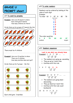 GRADE U PROMPT sheet - Coundon Court School