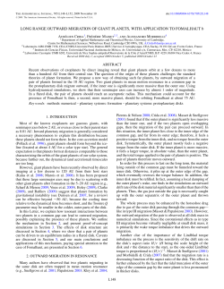 LONG RANGE OUTWARD MIGRATION OF GIANT PLANETS, WITH