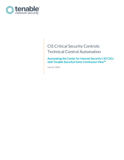 CIS Critical Security Controls: Technical Control