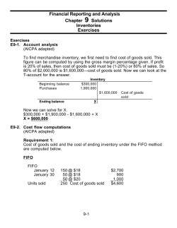Financial Reporting and Analysis Chapter 9 Solutions