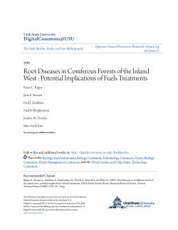 Root Diseases in Coniferous Forests of the Inland West : Potential