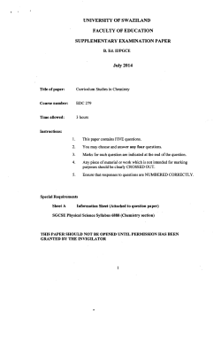 EDC 279 - UNISWA Library - University of Swaziland