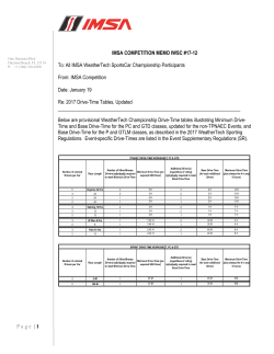 COMP MEMO IWSC #17-12 2017 Drive-Time Table
