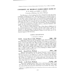 UNIVERSIrry OF MICHIGAN RADIOCARBON DATES IV 3000 ± 500