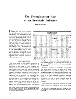 The Unemployment Rate as an Economic Indicator