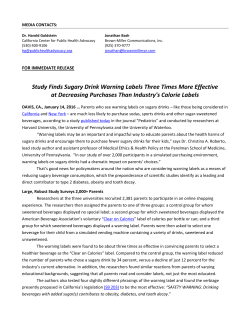 Study Finds Sugary Drink Warning Labels Three Times More