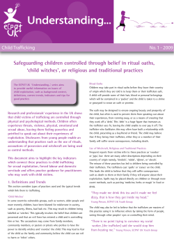 child witches - Camden Safeguarding Children Board