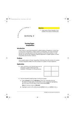 Exploring Math with Inequality Graphing
