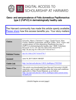 Geno- and seroprevalence of Felis domesticus Papillomavirus type