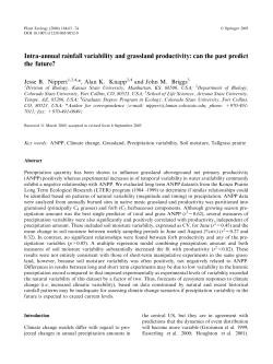 Intra-annual rainfall variability and grassland