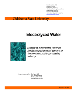 the Effect of Electrolyzed Water on