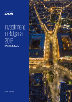Investment in Bulgaria 2016