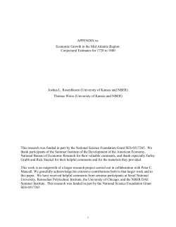 APPENDIX to: Economic Growth in the Mid Atlantic Region