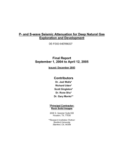 P- and S-wave Seismic Attenuation for Deep Natural Gas