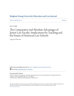The Comparative and Absolute Advantages of Junior Law Faculty