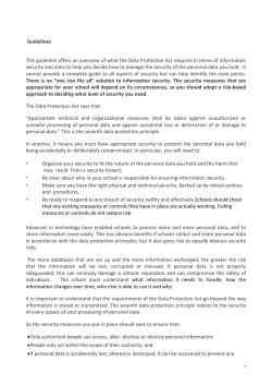 Guidelines on Information Security