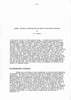 CLASSES, THE MODE OF PRODUCTION AND m STATE IN PRE