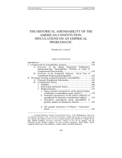 the historical amendability of the american constitution